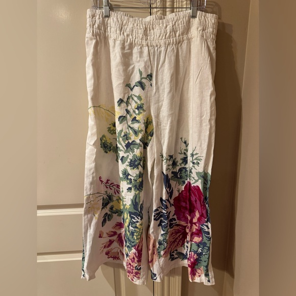 Anthropologie Somerset Strapless Blouse and Somerset PullOn Pants Linen Edition - Picture 9 of 11